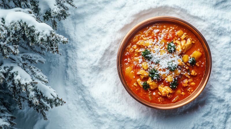 Autentic Andhra curry de pui în castron tradițional de cupru royalty free stock image