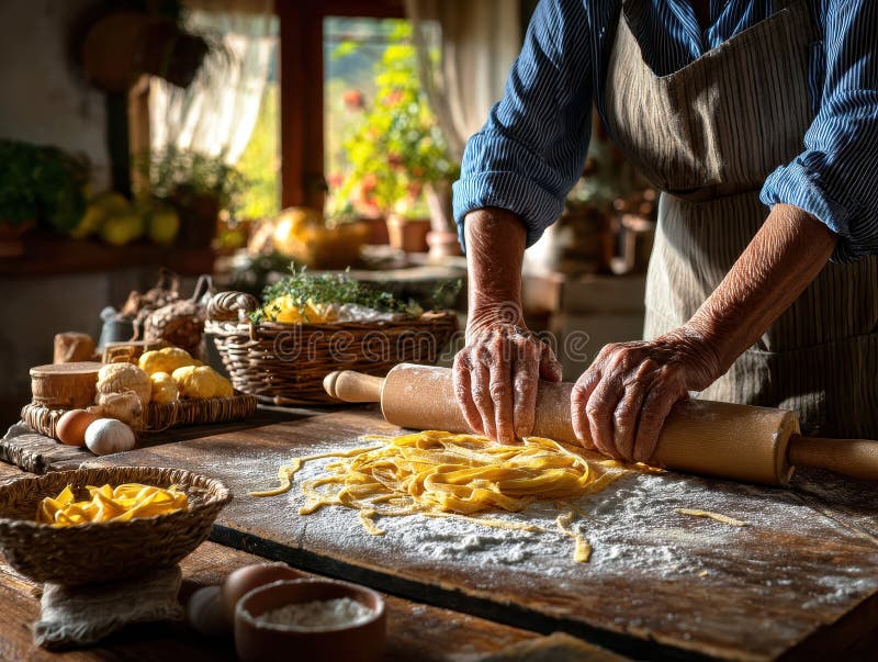 authentic-homemade-pasta-rustic-kitchen-setting-skilled-hands