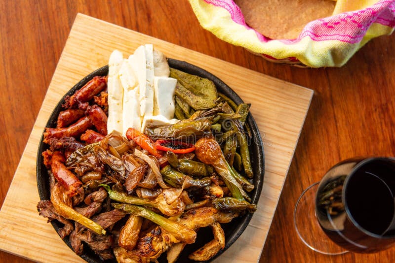 Authentic Mexican Barbecue, Different Cuts Roasted on a Restaurant