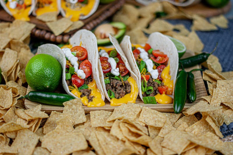 Mexican Tacos AUTHENTIC MEXICAN Food Stock Photo Image of healthy