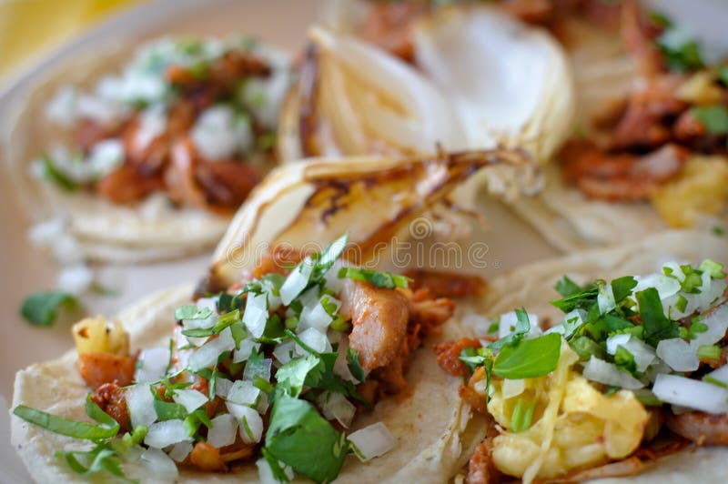 Authentic Mexican Street Tacos Stock Image - Image of sauce, dinner