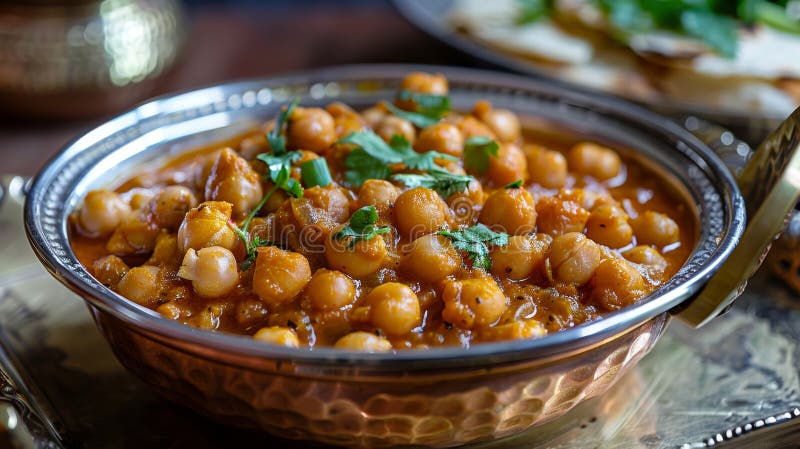 Authentic North Indian Chickpea Curry Punjabi Chana Masala or Chole