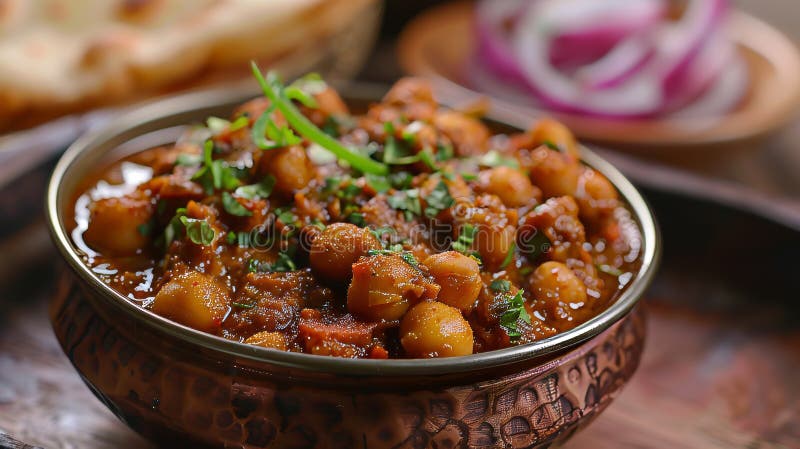 Authentic North Indian Chickpea Curry Punjabi Chana Masala or Chole