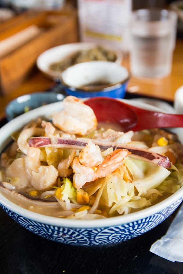 Authentic seafood ramen stock photo. Image of asian, noodles 85519712