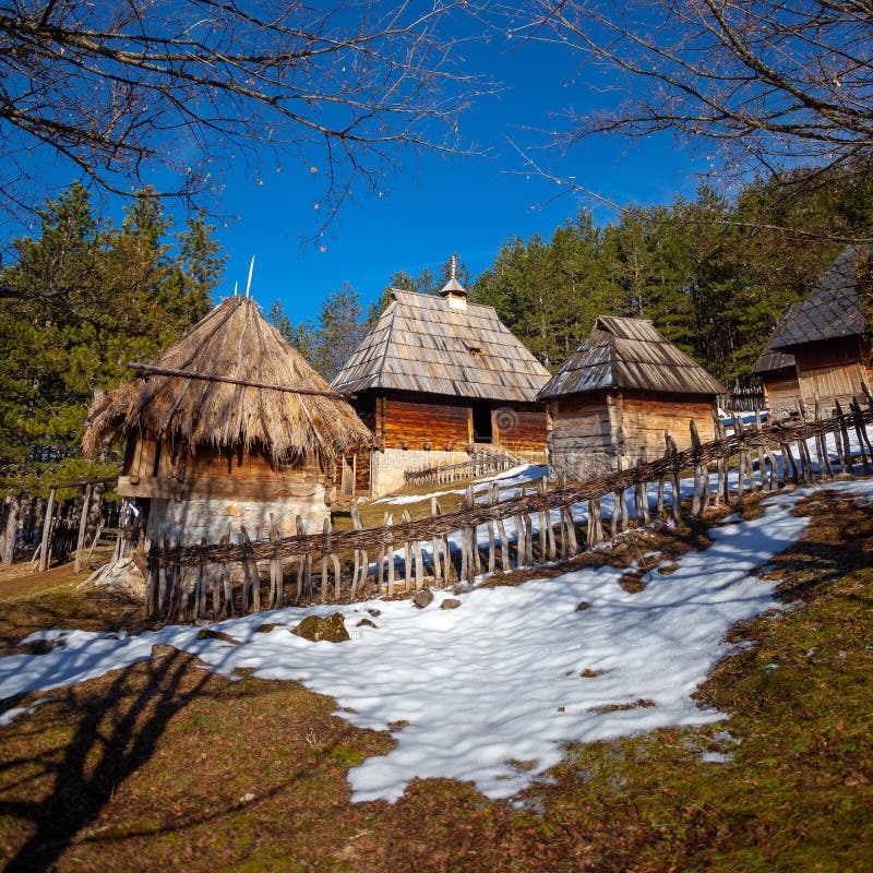 Serbian village stock photo. Image of mill, tourism, serbia - 9236624