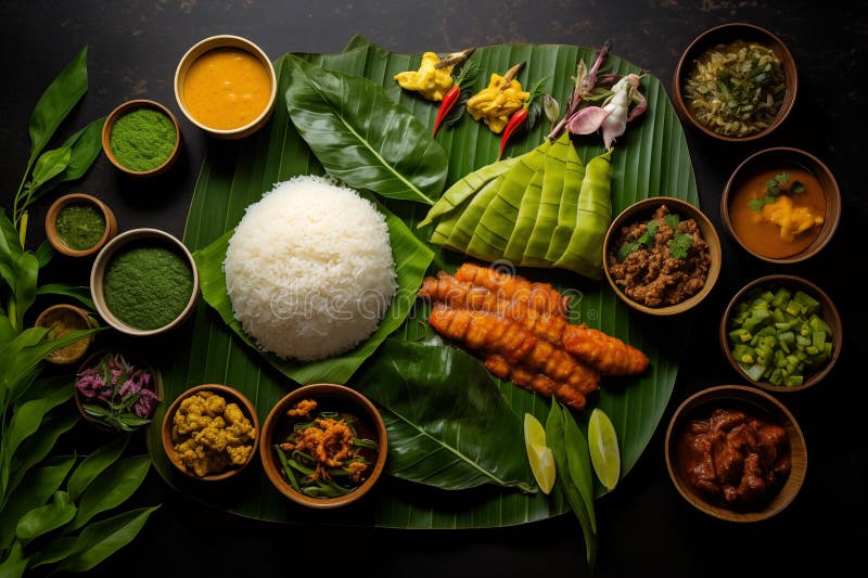 Authentic Thai Traditional Meal Food Stock Image - Image of chicken