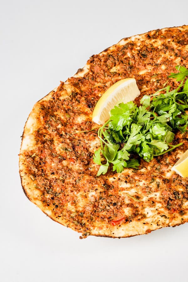 Authentic Turkish Pita Bread with Meat Stock Image Image of bread