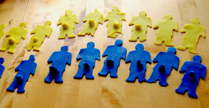 Puzzle colorato, la concentrazione e l'autismo, svedese squadra di calcio fatta da autistisk uomo.
