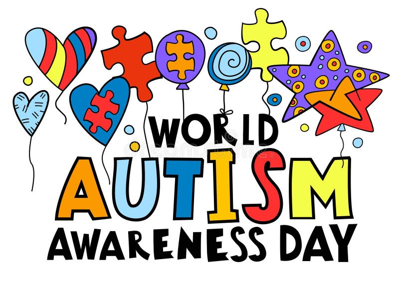 Autism Awareness Day Autistic Spectrum Disorder Landscape Poster Stock