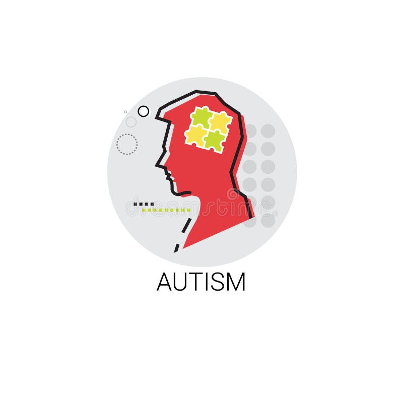 Autismmentala hälsor Brain Activity Icon vektor illustrationer Autismmentala hälsor Brain Activity Icon vektor illustrationer