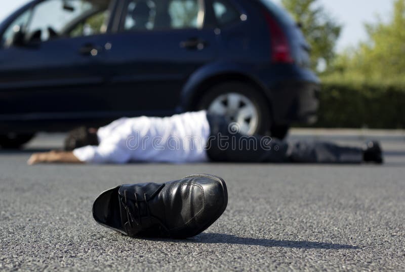 Fatal Car Accident Scene Dead Man. Fatal Car Accident Scene Dead Man