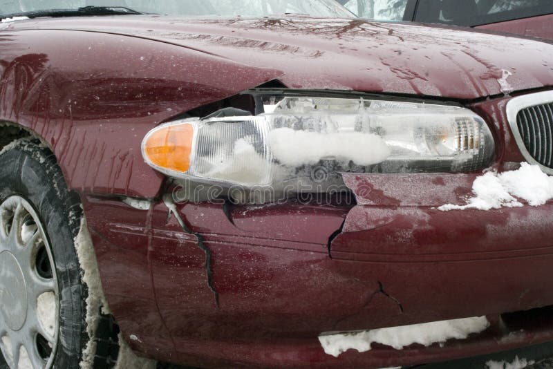 Auto Accident of Front Headlight