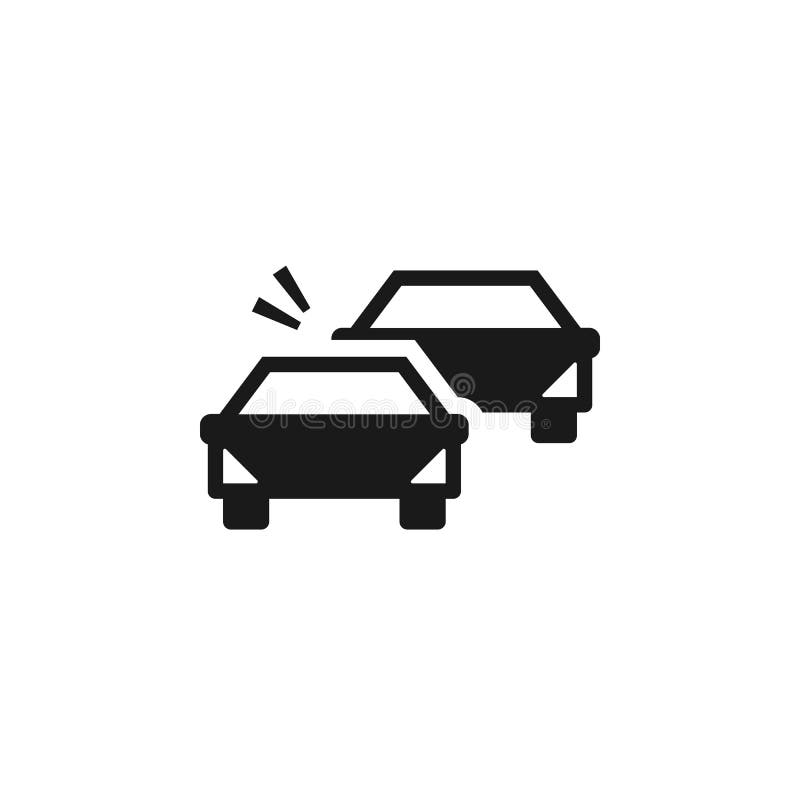 Auto, car collision icon - Vector. Insurance concept vector illustration. on white background