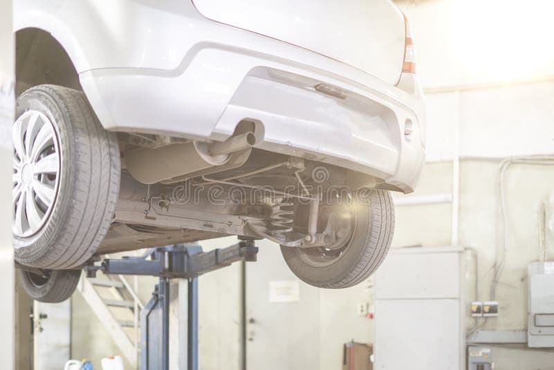 The Auto Car in Srvice To Fix and Repair Some Problems, Bottom of the