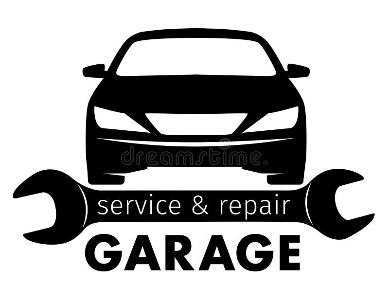 Auto center, garage service and repair logo, Vector Template. stock illustration Auto center, garage service and repair logo, Vector Template. stock illustration