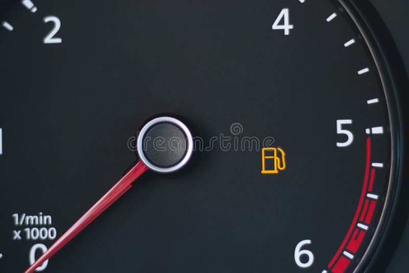 Auto. Dashboard. Tachometer-Sensor-Pfeil Auf Null.. Leeres