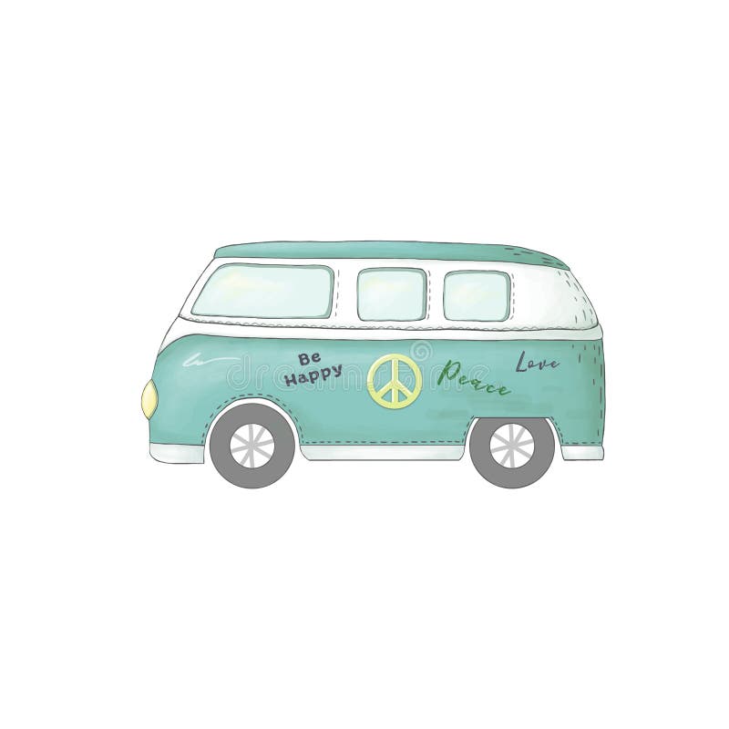 Auto auto de la paz del transporte del ejemplo del clip art del coche en el fondo blanco stock de ilustración Auto auto de la paz del transporte del ejemplo del clip art del coche en el fondo blanco stock de ilustración