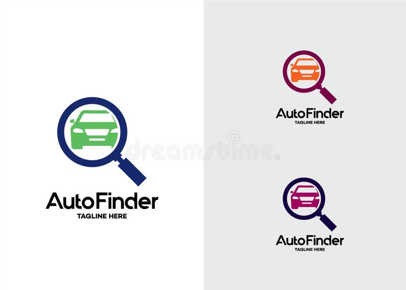 Auto finder Logo Design Template with white background