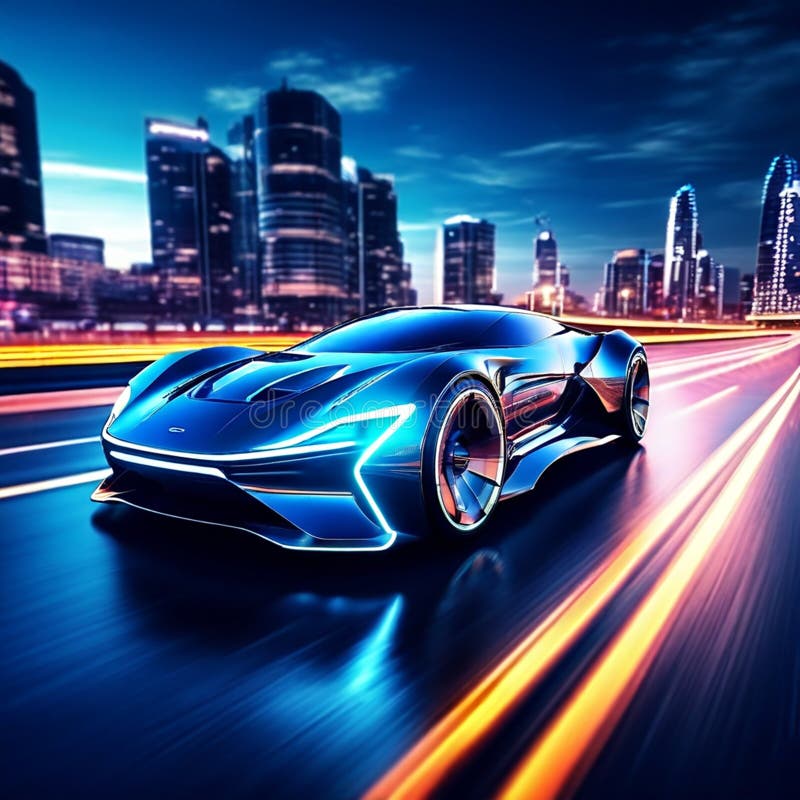 Auto of the future. stock illustration