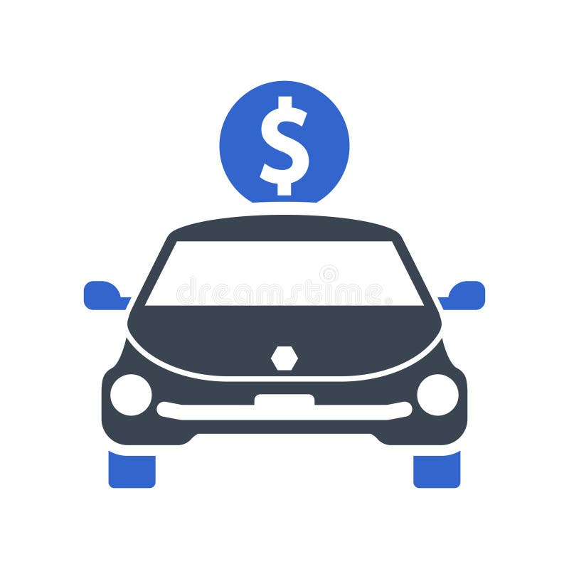 Auto Car Loan Vector Illustration, Cartoon Tiny Family People Got Bank Approved Credit For