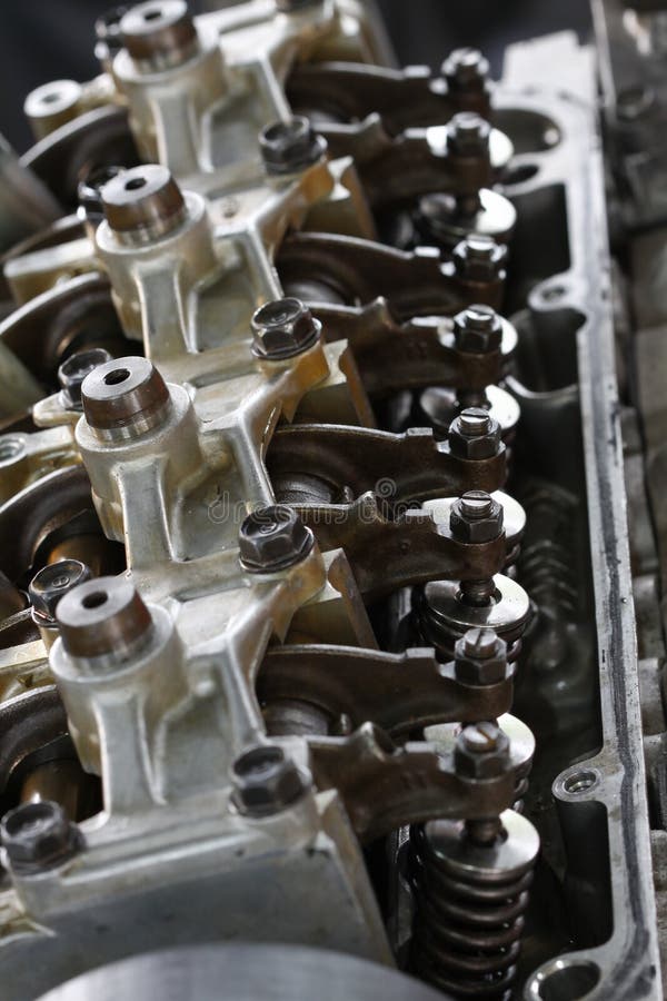 Auto Machine or Engine Parts Background, Close Up Engine Parts, Repair