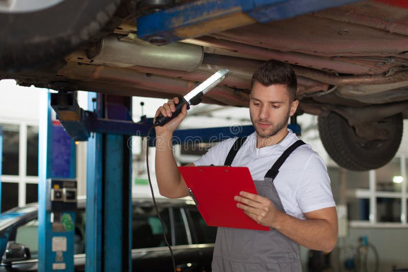Auto mecânico Check List imagem de stock Auto mecânico Check List imagem de stock