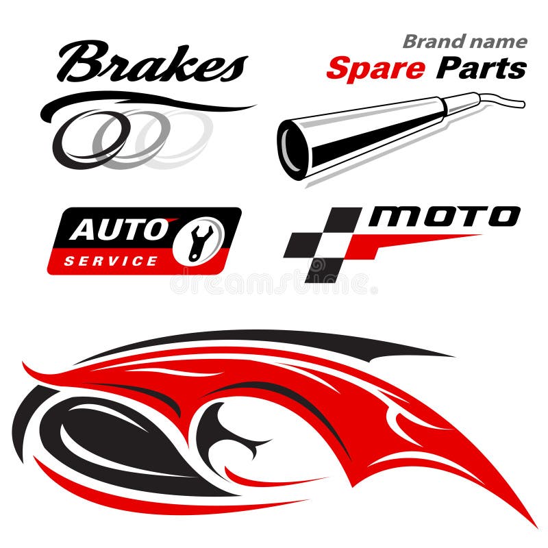 Auto moto ikony royalty ilustracja Auto moto ikony royalty ilustracja