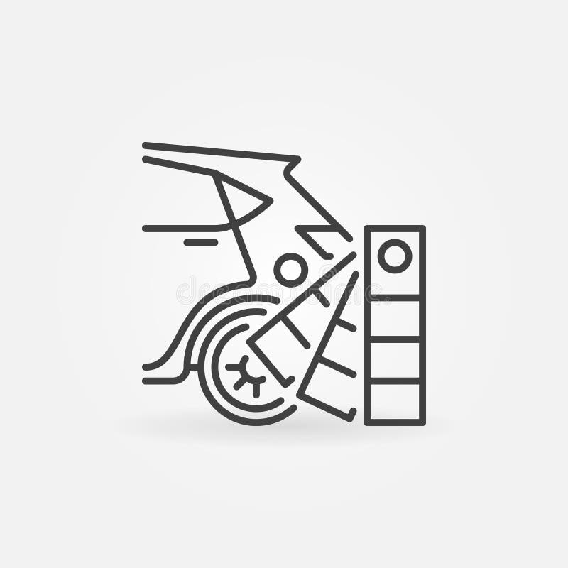 Auto paint colors selection icon stock illustration