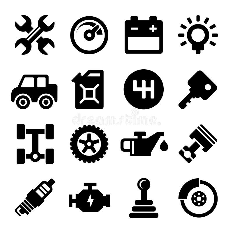 Auto Repair Service Icons stock illustration Auto Repair Service Icons stock illustration
