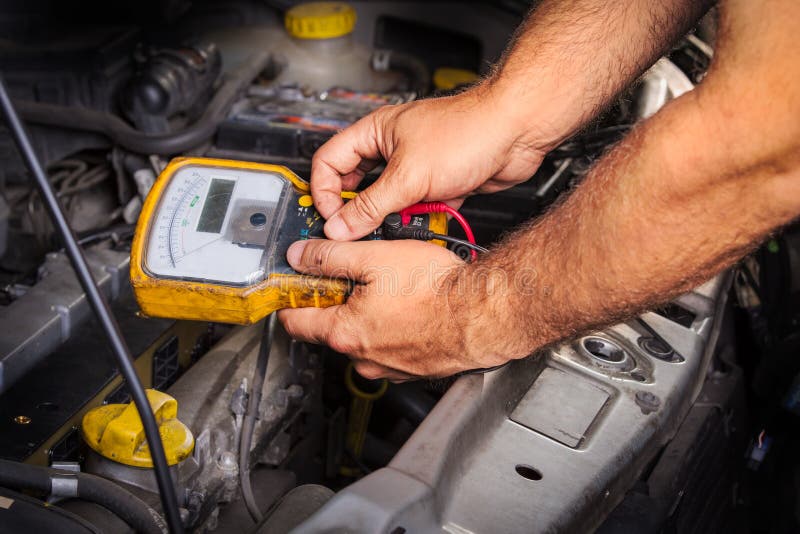 Car Mechanic Working in Auto Repair Service. Stock Image Image of