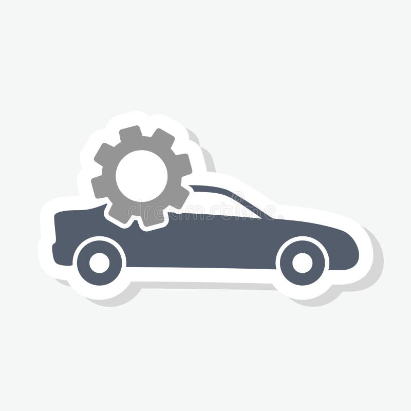 Auto Repair Shop Sign Sticker Stock Vector Illustration of gloss, silhouette 232812762