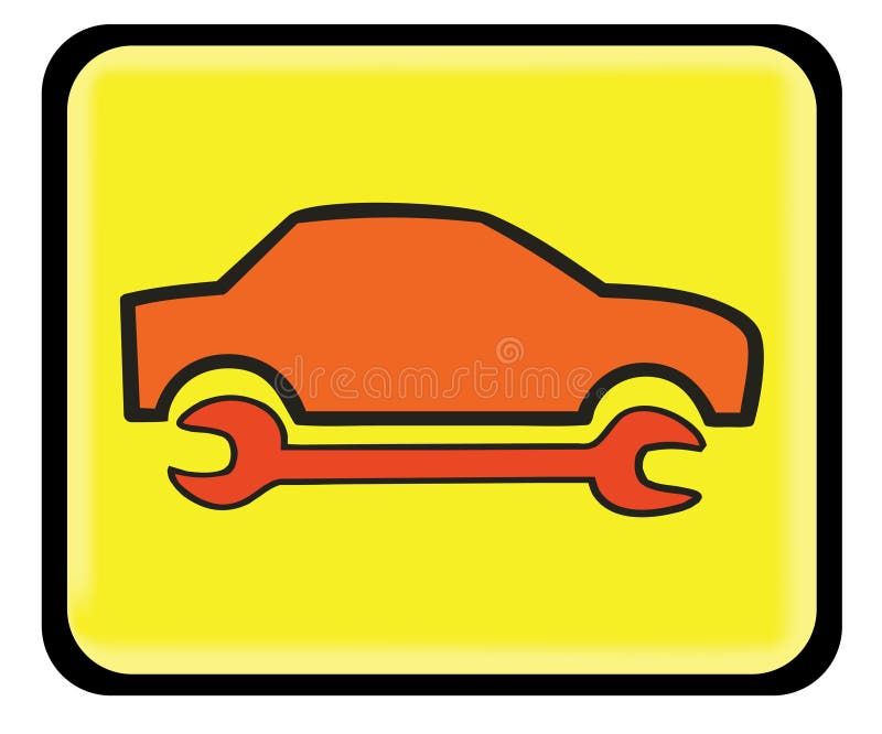 Auto service, auto repair icon stock illustration