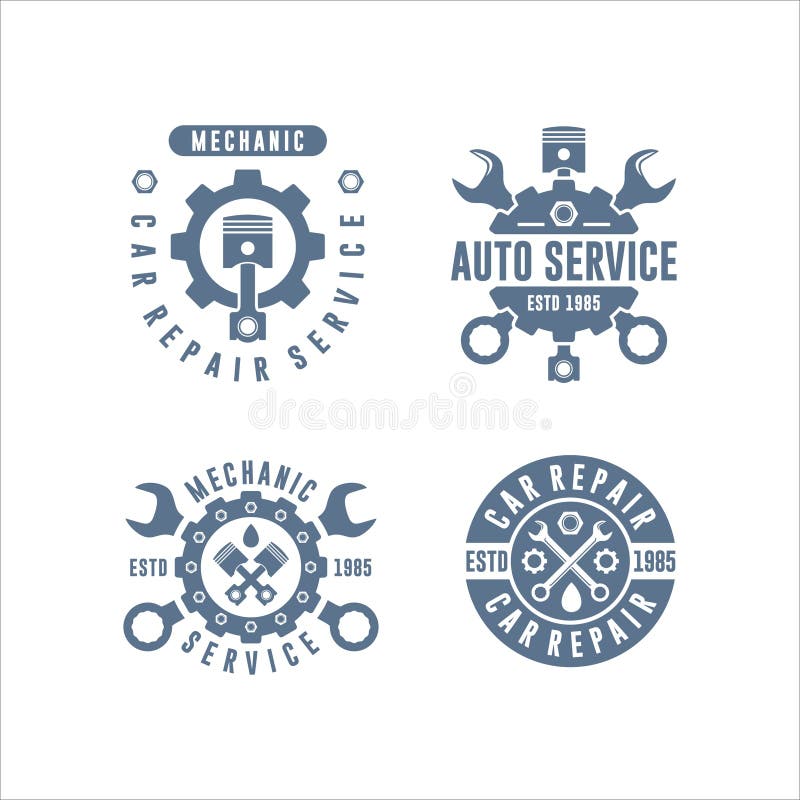 Auto Service Car Repair Design Collections Part Mechanic Stock Vector ...