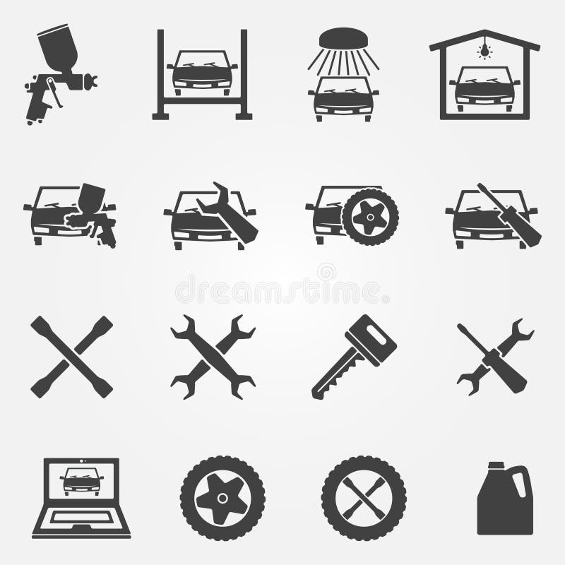 auto service repair icon set vector car fix car paint logo symbols 48591890