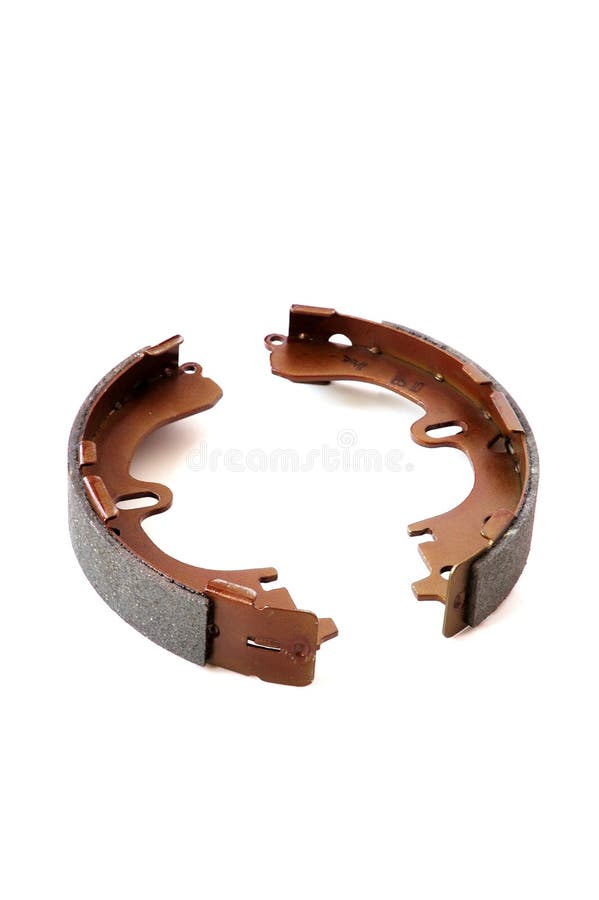 Auto spare parts - drum brake shoe. Metal steel drum stock images, royalty-free photos and pictures