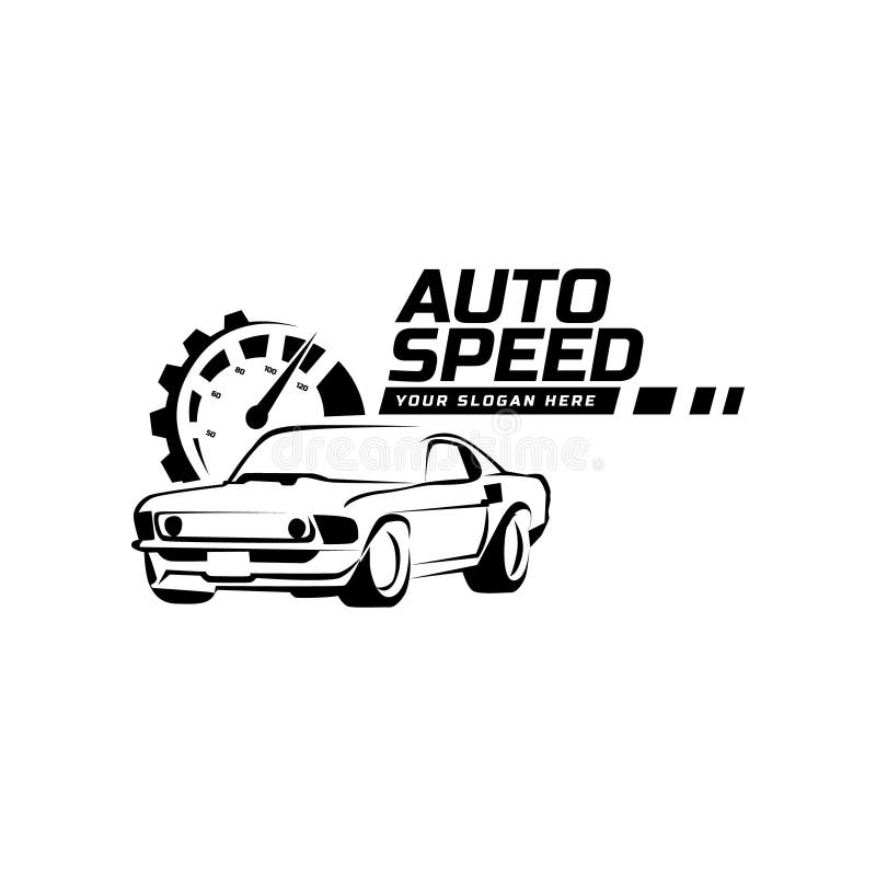 Auto Speed Brand Logo Concept Design Template Stock Vector