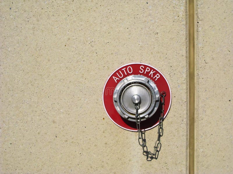 Auto Sprinkler Standpipe on Marble Wall Stock Photo Image of water