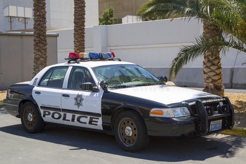 Auto van de de Politieafdeling van Las Vegas de Metropolitaanse royalty-vrije stock afbeelding Auto van de de Politieafdeling van Las Vegas de Metropolitaanse royalty-vrije stock afbeelding