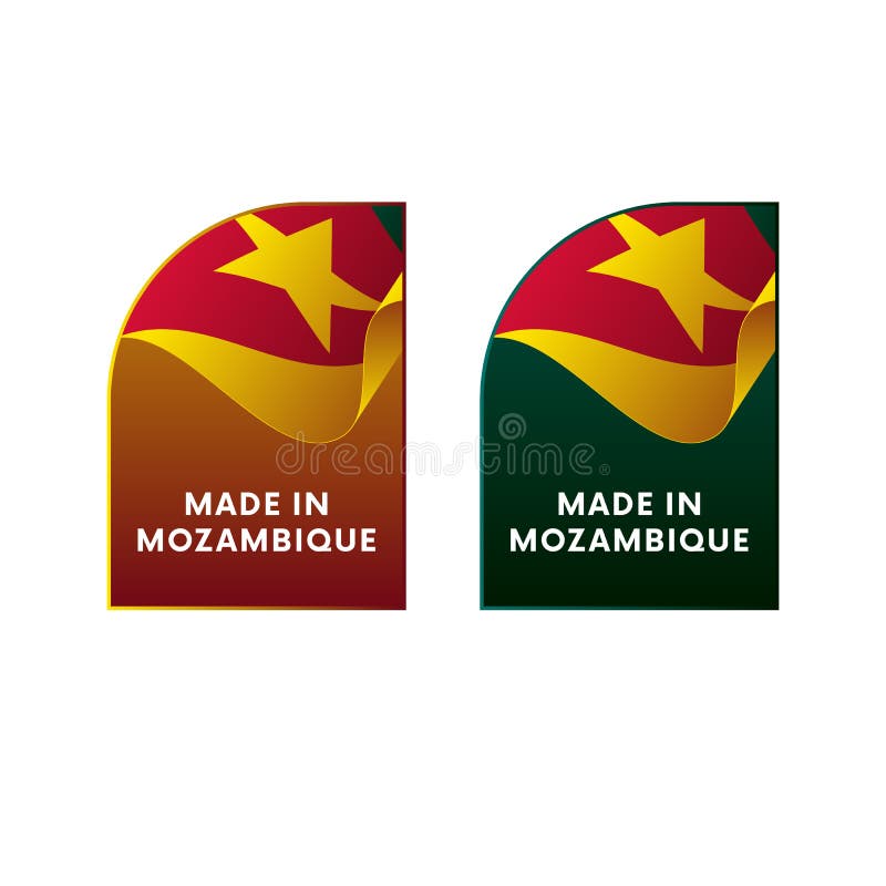Autoadesivi fatti nel Mozambico Illustrazione di vettore royalty illustrazione gratis
