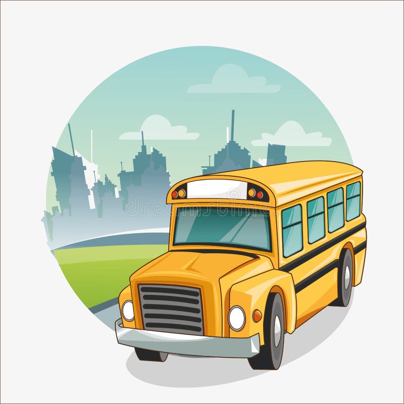 Autobús amarillo de nuevo al diseño de la escuela stock de ilustración Autobús amarillo de nuevo al diseño de la escuela stock de ilustración