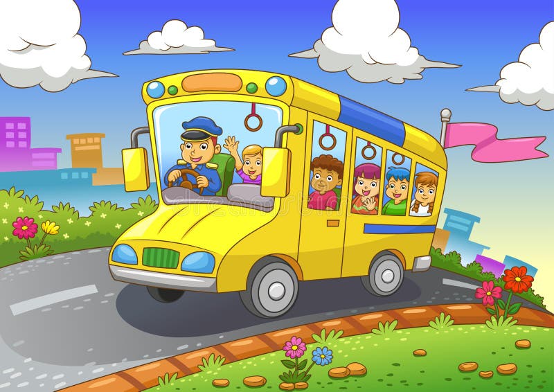 Autobús escolar stock de ilustración Autobús escolar stock de ilustración