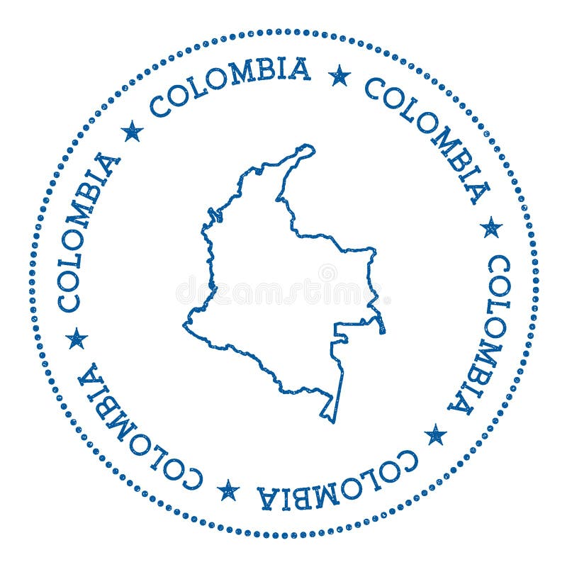 Autocollant de carte de vecteur de la Colombie illustration libre de droits Autocollant de carte de vecteur de la Colombie illustration libre de droits