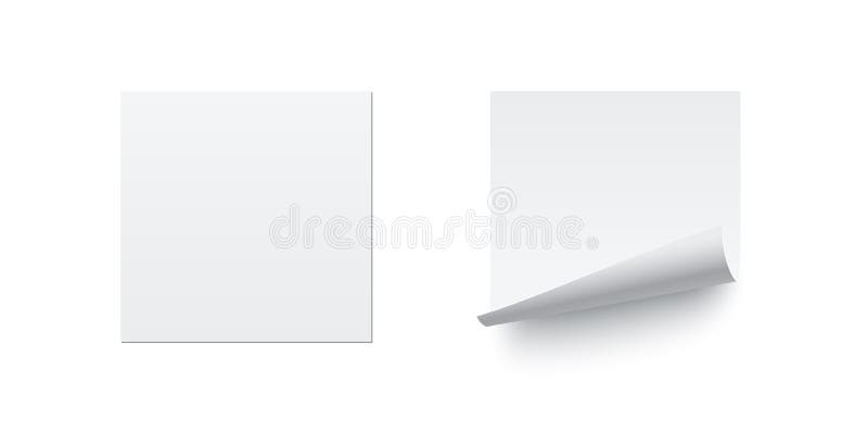 Enveloppe Carrée Réaliste Papier Blanc Vierge De Vecteur Avec Fond