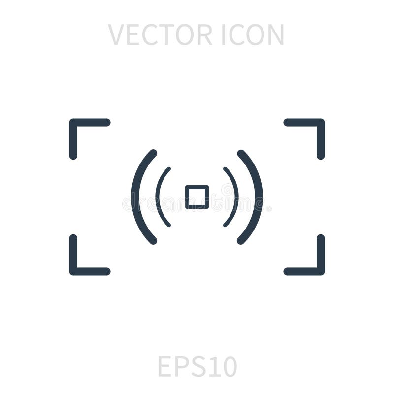 Autofocus linear vector icon.