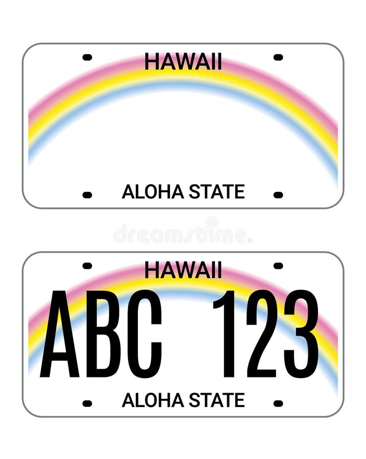 Autokennzeichen. aloha State Vektorlizenzplatte vektor abbildung