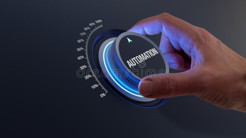Automate business and industry to increase productivity and improve reliability. Consultant implementing Robotic Process stock photos
