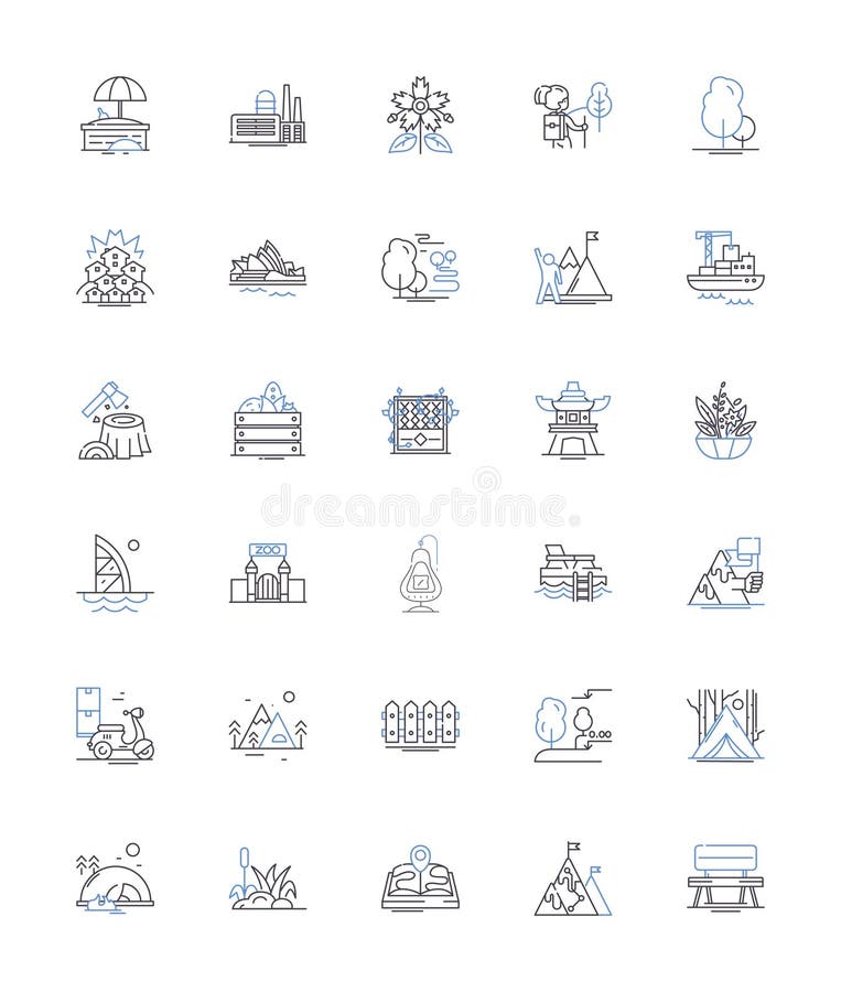 Automated garden line icons collection. Greener, Efficient, Digital, Advanced, Smart, Eco-friendly, Automated vector and stock illustration