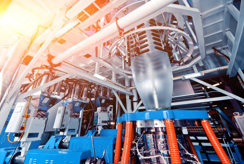 Automated Production Line in Factory. Plastic Bag Stock Image Image