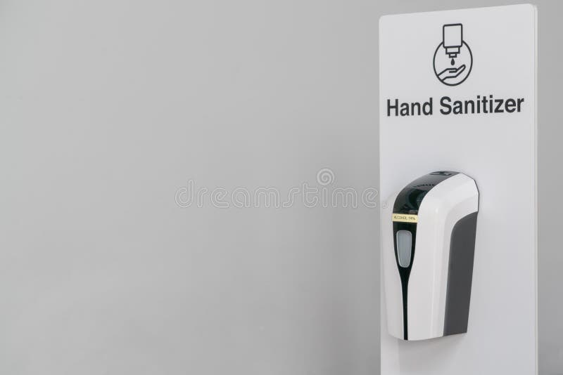 Automatic Alcohol Dispenser. Sanitation Station for Cleaning of Hands