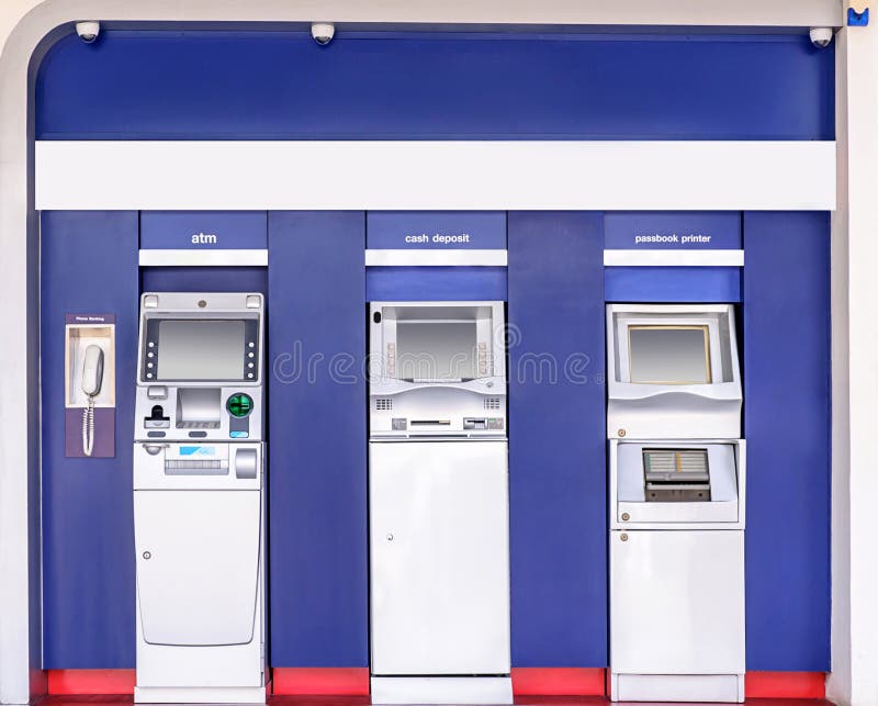 Automatic banking royalty free stock photo